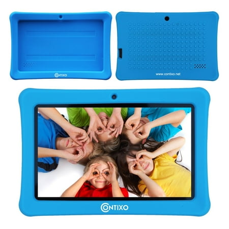 Contixo Defender Series Silicone 7 inch Android Tablet Cover Case (Blue)
