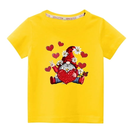 HBYJLZYG Toddler T-Shirts Children Girls Boys Round Neck Valentines Day Graphic Print Cotton Short Sleeve Tops 3-10 Years Father s Day
HBYJLZYG Toddler T-Shirts Children Girls Boys Round Neck Valentines Day Graphic Print Cotton Short Sleeve Tops 3-10 Years Father s Day