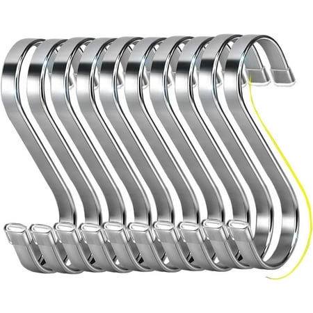 Pack of 30 S Hooks Stainless Steel S-shaped Hooks Heavy Duty Metal Hooks for Bathroom Bedroom Office Kitchen Shop
Pack of 30 S Hooks Stainless Steel S-shaped Hooks Heavy Duty Metal Hooks for Bathroom Bedroom Office Kitchen Shop