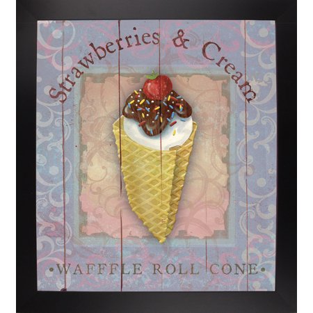 Parlor Ice Cream III-ALIFIO111773 Print 17"x15" by Fiona Stokes-Gilbert-ALI in a Affordable Black Large
