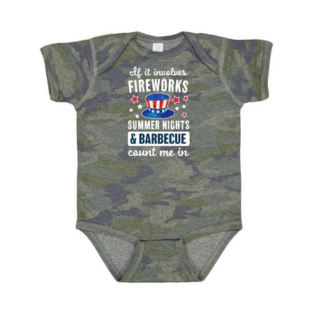 Inktastic 4th of July if It Involves Fireworks Summer Nights & Barbecue Count Me in Gift Baby Boy or Baby Girl Bodysuit
Inktastic 4th of July if It Involves Fireworks Summer Nights & Barbecue Count Me in Gift Baby Boy or Baby Girl Bodysuit