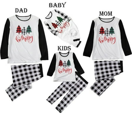 NEW Family Matching Christmas Pajama Sets Christmas Tree Top Pants 2PCS Christmas PJs Bodysuits