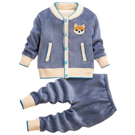 Cartoon Baby Girls Boys Clothes Set Autumn Winter Toddler Outfits Plus Velvet Newborn Infant Long Sleeve Cardigan Pants Sets Blue 100
Cartoon Baby Girls Boys Clothes Set Autumn Winter Toddler Outfits Plus Velvet Newborn Infant Long Sleeve Cardigan Pants Sets Blue 100