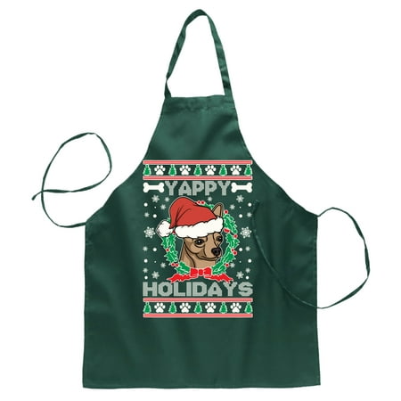 Wild Bobby Yappy Holidays Ugly Christmas Butcher Graphic Apron for Kitchen BBQ Grilling Cooking Forest Green One Size
Wild Bobby Yappy Holidays Ugly Christmas Butcher Graphic Apron for Kitchen BBQ Grilling Cooking Forest Green One Size