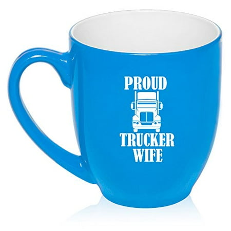 16 oz Large Bistro Mug Ceramic Coffee Tea Glass Cup Proud Trucker Wife (Light Blue)
16 oz Large Bistro Mug Ceramic Coffee Tea Glass Cup Proud Trucker Wife (Light Blue)