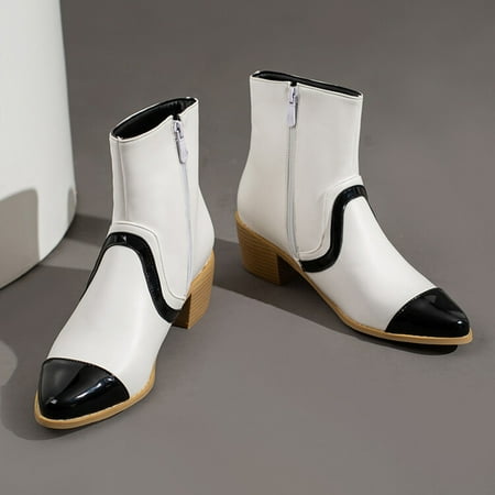 Cathalem Women Boots Calf Women s Autumn And Winter Color Blocked Round Toe Middle Heel Fashion Women s Boots Size 10 Wide Calf White 9
Cathalem Women Boots Calf Women s Autumn And Winter Color Blocked Round Toe Middle Heel Fashion Women s Boots Size 10 Wide Calf White 9