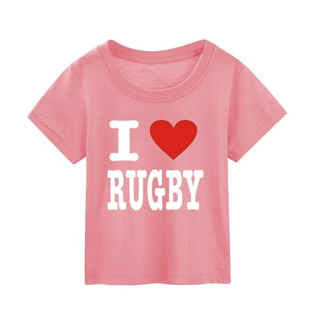 Girls T Shirts Sports Gift Summer Kids Football Letter Print Short Sleeve Out Wear Boy Rugby Tee Cute Summer Tops for Girls Size 7-8T
Girls T Shirts Sports Gift Summer Kids Football Letter Print Short Sleeve Out Wear Boy Rugby Tee Cute Summer Tops for Girls Size 7-8T