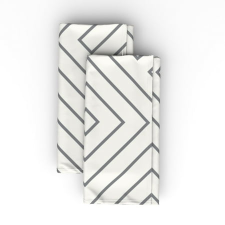 Cotton Sateen Dinner Napkins (Set of 2) - Tile Lines Tribal Charcoal Boho Cream Print Cloth Dinner Napkins by Spoonflower
Cotton Sateen Dinner Napkins (Set of 2) - Tile Lines Tribal Charcoal Boho Cream Print Cloth Dinner Napkins by Spoonflower