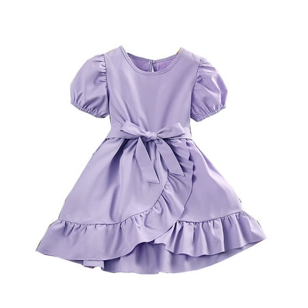Esaierr Toddler Girls Dress Children s Skirt Short Sleeve Peplum Princess Skirt Purple 4-7Y
Esaierr Toddler Girls Dress Children s Skirt Short Sleeve Peplum Princess Skirt Purple 4-7Y