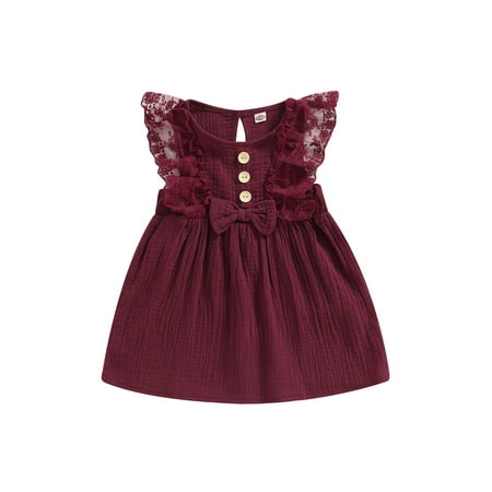 Bmnmsl Infant Newborn Baby Girl Dress Sleeveless Crew Neck Lace Patchwork Bowknot Summer Dress 0-24M
Bmnmsl Infant Newborn Baby Girl Dress Sleeveless Crew Neck Lace Patchwork Bowknot Summer Dress 0-24M