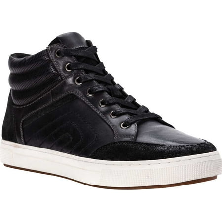 Men s Propet Kenton High Top Sneaker Black Leather 14 E
