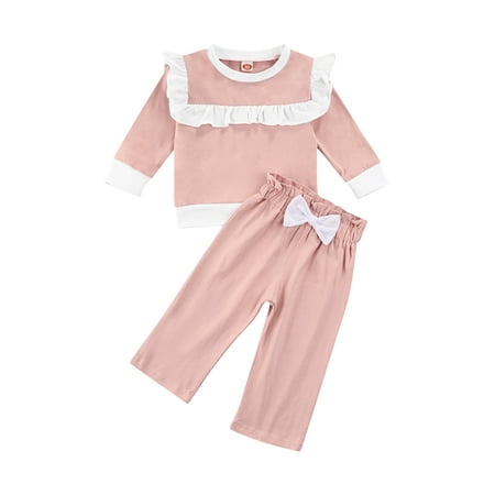 Sunisery Infant Toddler Baby Girls Clothes Ruffles Long Sleeve Pullover Solid Sweatshirt Tops Pants 2PCS Sets Pink 2-3 Years
Sunisery Infant Toddler Baby Girls Clothes Ruffles Long Sleeve Pullover Solid Sweatshirt Tops Pants 2PCS Sets Pink 2-3 Years
