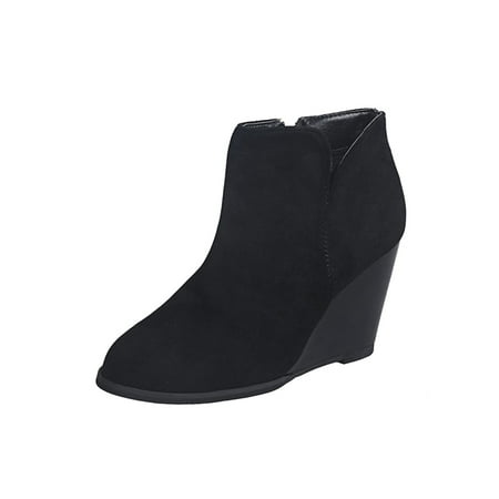 Lacyhop Ladies Winter Boot Casual Wedge Booties Leopard Ankle Boots Outdoor Lightweight Shoes Non-Slip Side Zip Bootie Black 7.5
Lacyhop Ladies Winter Boot Casual Wedge Booties Leopard Ankle Boots Outdoor Lightweight Shoes Non-Slip Side Zip Bootie Black 7.5
