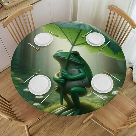 Palnkart Whimsical Frog Umbrella Round Table Cover Stain Resistant Washable Indoor Outdoor Tablecloth Kitchen Dining Wedding Parties Waterproof 100% Polyester Fiber 54-58
Palnkart Whimsical Frog Umbrella Round Table Cover Stain Resistant Washable Indoor Outdoor Tablecloth Kitchen Dining Wedding Parties Waterproof 100% Polyester Fiber 54-58