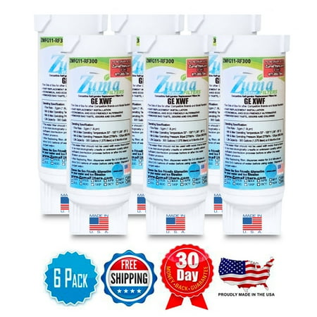 Zuma Filters™ Brand Refrigerator Water and Ice Filter compatible with GE® GSE25 (6 Pack) ZWFG11-RF300
Zuma Filters™ Brand Refrigerator Water and Ice Filter compatible with GE® GSE25 (6 Pack) ZWFG11-RF300