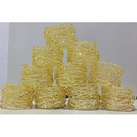 Napkin Rings Round Handmade Napkin Ring for Wedding Dinner Parties Christmas Reception Kitchen Family Gathering Everyday Use - Set Your Table with Style - Set of 12 - Gold
Napkin Rings Round Handmade Napkin Ring for Wedding Dinner Parties Christmas Reception Kitchen Family Gathering Everyday Use - Set Your Table with Style - Set of 12 - Gold