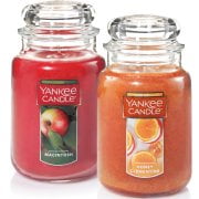 Yankee Candle 22 Ounce Macintosh and Honey Clementine Candle Set, 2 Piece