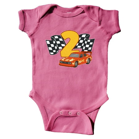 Inktastic Number Two Race Car Gift Baby Boy or Baby Girl Bodysuit