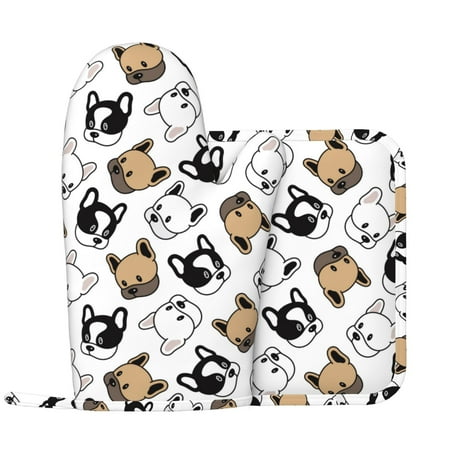 Oven Mitts and Pot Holders Sets Cute French Bulldog Non-Slip Silicone Oven Gloves Potholders Cotton Lining Heat Resistant Gloves Hot Pads for Kitchen Cooking Baking
Oven Mitts and Pot Holders Sets Cute French Bulldog Non-Slip Silicone Oven Gloves Potholders Cotton Lining Heat Resistant Gloves Hot Pads for Kitchen Cooking Baking