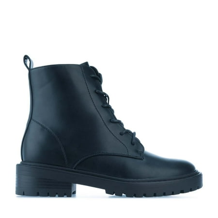 Women s Only Bold Lace Up Boots in Black