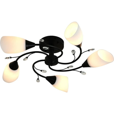 Semi Flush Mount Ceiling Light Fixture - FXCL22 Black Painting Pendant Light for Bedroom Hallway and Dining Room (Black)
Semi Flush Mount Ceiling Light Fixture - FXCL22 Black Painting Pendant Light for Bedroom Hallway and Dining Room (Black)