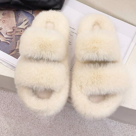 PIKADINGNIS Winter House Women Fur Slippers Fashion Cross Band Warm Plush Ladies Fluffy Shoes Cozy Open Toe Indoor Fuzzy Slides For Girls
PIKADINGNIS Winter House Women Fur Slippers Fashion Cross Band Warm Plush Ladies Fluffy Shoes Cozy Open Toe Indoor Fuzzy Slides For Girls