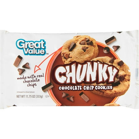 Great Value Chunky Cookies, Chocolate Chip, 13 Oz