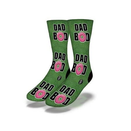DAD BOD ON THE GREEN Funny Dad Socks