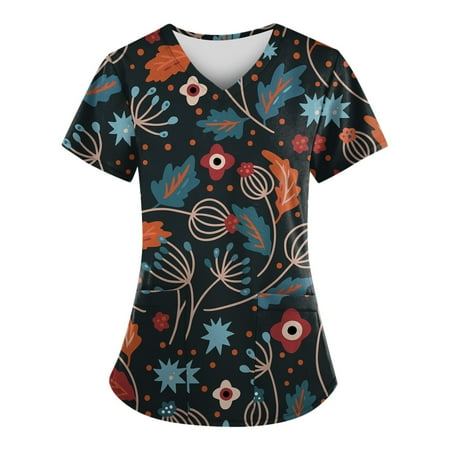 DNDKILG Womens Holiday Casual Uniform Short Sleeve Graphic Nursing Scrubs Professionals T Shirt V Neck Pockets Scrubs Top Mint Green M
DNDKILG Womens Holiday Casual Uniform Short Sleeve Graphic Nursing Scrubs Professionals T Shirt V Neck Pockets Scrubs Top Mint Green M