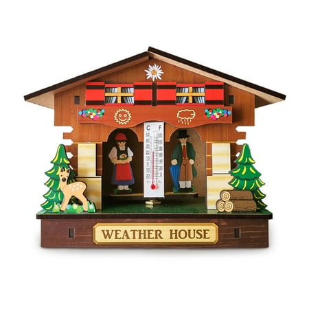 SPHET Creative Wooden House Barometer Thermometer Wall Mounted Weather Hygrometer Home Decoration
SPHET Creative Wooden House Barometer Thermometer Wall Mounted Weather Hygrometer Home Decoration