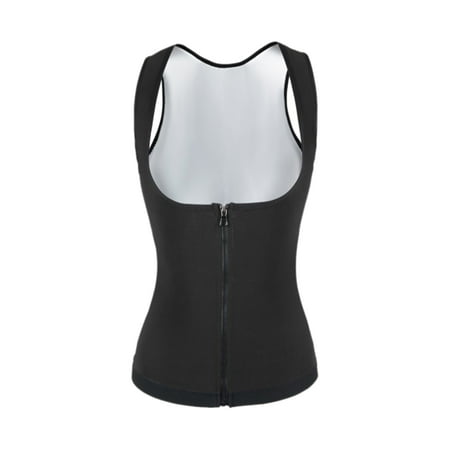 Sweat Body Shaper Zipper Vest Sports Workout White_S M 
Sweat Body Shaper Zipper Vest Sports Workout White_S M