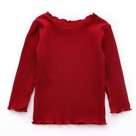 Baby Girls Long Sleeve Bottoming Autumn Winter Kids Cotton Tops Blouse 9-48M