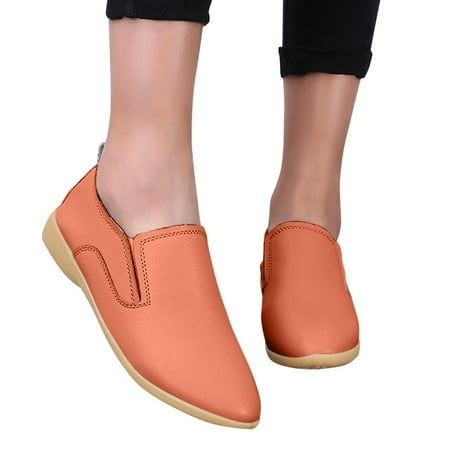 Cathalem Fashion Womens Breathable Lace Up Shoes Casual Shoes Slip on Casual Shoes for Women Size 9 Orange 8.5