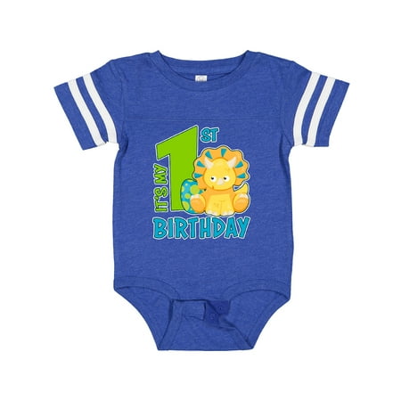 Inktastic Its My 1st Birthday with Dinosaur Gift Baby Boy or Baby Girl Bodysuit
