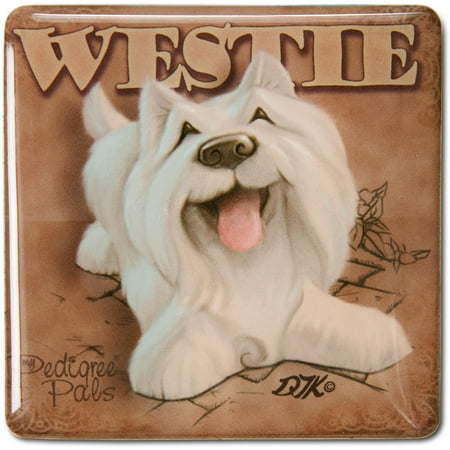 2.5 x 2.5 My Pedigree Pals Westie Dog Kitchen Fridge Magnet