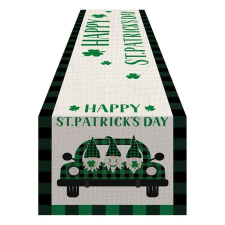 Saint Patricks Day Decorations St. Patricks s Day Table Flag Linen Truck Table Runner Simple And Generous Grease Resistants Table for Oval Table
Saint Patricks Day Decorations St. Patricks s Day Table Flag Linen Truck Table Runner Simple And Generous Grease Resistants Table for Oval Table