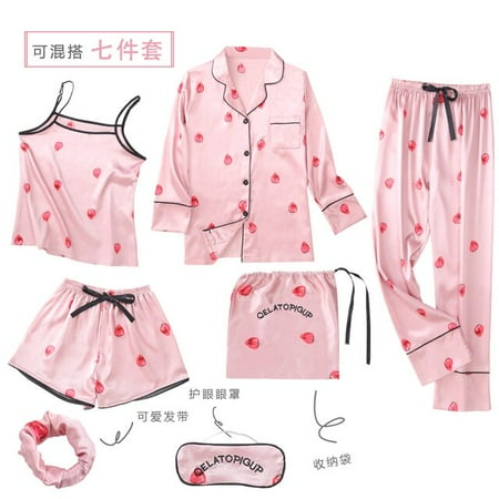 PIKADINGNIS Women Pajamas Spring Summer Sleepwear Set for Women Star Print Satin Women Short Long Sleeve Top Elastic Waist Pants Long Lounge
PIKADINGNIS Women Pajamas Spring Summer Sleepwear Set for Women Star Print Satin Women Short Long Sleeve Top Elastic Waist Pants Long Lounge