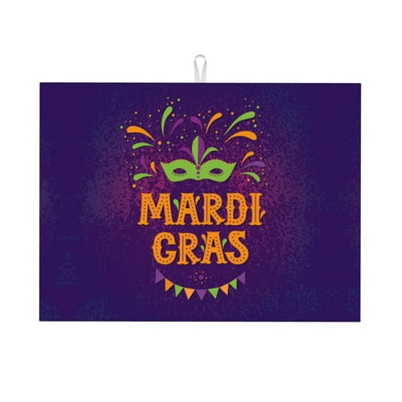 Dish Drying Mat Mardi Gras2 Highly Absorbent Microfiber Drying Mat Kitchen Counter or Sink Drawer Liner 18x24 Kitchen Drying Mat Coffee Mat Kitchen Essentials
Dish Drying Mat Mardi Gras2 Highly Absorbent Microfiber Drying Mat Kitchen Counter or Sink Drawer Liner 18x24 Kitchen Drying Mat Coffee Mat Kitchen Essentials