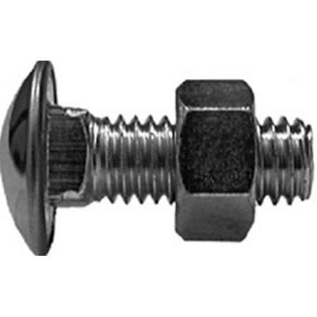 3/8 -16 x 1 Stainless Capped Bumper Bolts with Lock Nuts