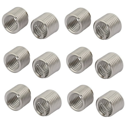M10x1.5mmx15mm 304 Stainless Steel Helical Coil Wire Thread Insert 12pcs
