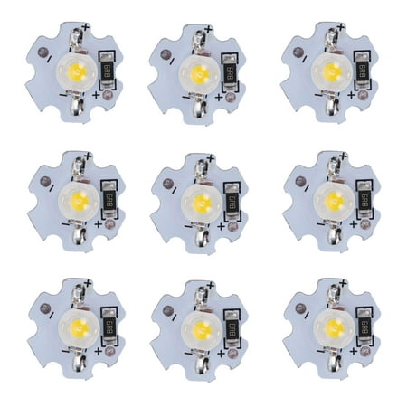 

LED Chips Aluminum 5V High Power LED Lamp Beads Easy To Install For Flashlights Green Light 520-525NM Yellow Light 588-590NM Blue Light 455-460NM Red Light 620-625NM Pink Light