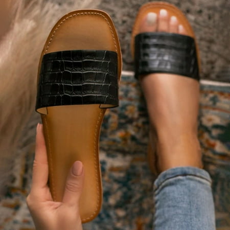 Winter Savings Clearance! SuoKom Sandals Women Ladies Glitter Check Open Toe Square Toe Flat Slippers Slippers Shoes for Women
Winter Savings Clearance! SuoKom Sandals Women Ladies Glitter Check Open Toe Square Toe Flat Slippers Slippers Shoes for Women