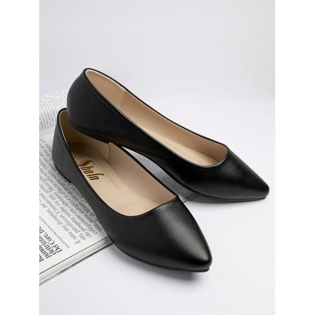 Patent PU Closed Toe Ballerina Flats Women‘s Footwear