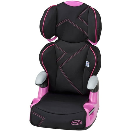 Evenflo Big Kid Amp Booster Car Seat, Pink Angles