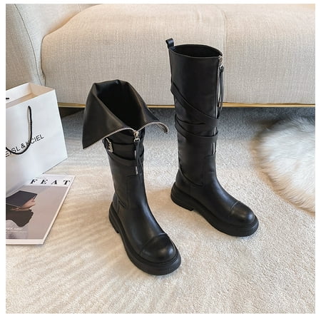 Uncle‘s long boots women‘s front zipper thick-soled knee-high boots round toe high boots widened Knight boots women chubby girl
Uncle‘s long boots women‘s front zipper thick-soled knee-high boots round toe high boots widened Knight boots women chubby girl