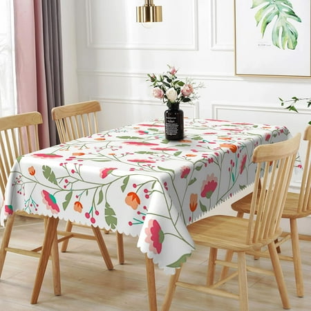 Uorbeay 60x102inches Spring Floral Tablecloth Watercolor Flowers Blossom with Green Leaves Print Rectangle Table Cloth Wrinkle Resistant Waterproof Table Cover for Picnic Party Home Dining Room Decor
Uorbeay 60x102inches Spring Floral Tablecloth Watercolor Flowers Blossom with Green Leaves Print Rectangle Table Cloth Wrinkle Resistant Waterproof Table Cover for Picnic Party Home Dining Room Decor