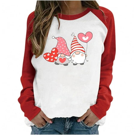 Womens Long Sleeves Blouse Valentine s Day Fashion Love Printing Patchwork Sleeve Pullover Casual Loose Round Neck Ladies Tunics Sweatshirt Top
Womens Long Sleeves Blouse Valentine s Day Fashion Love Printing Patchwork Sleeve Pullover Casual Loose Round Neck Ladies Tunics Sweatshirt Top