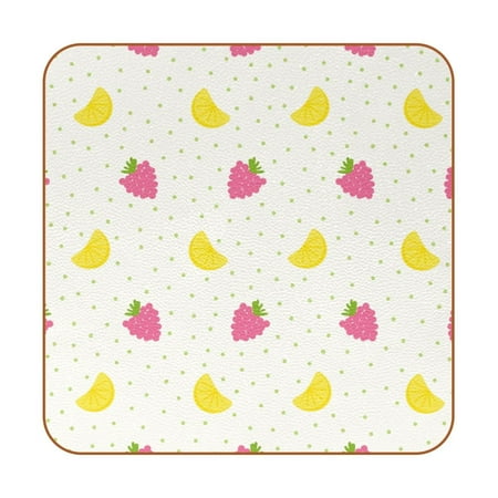 OWNTA Pink Grapes Yellow Lemon Pattern Premium 6-Piece Square Coaster Set in Microfiber Leather - Non-Slip & Absorbent Cup Mats
OWNTA Pink Grapes Yellow Lemon Pattern Premium 6-Piece Square Coaster Set in Microfiber Leather - Non-Slip & Absorbent Cup Mats