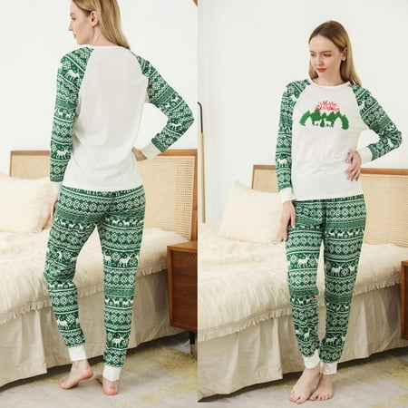 2-Piece Pajamas Top and Pants Set Parent-child Homewear for Adults and Kids Autumn Winter Sleepwear Christmas Tree Elk Printing New Year Pyjamas Green
2-Piece Pajamas Top and Pants Set Parent-child Homewear for Adults and Kids Autumn Winter Sleepwear Christmas Tree Elk Printing New Year Pyjamas Green