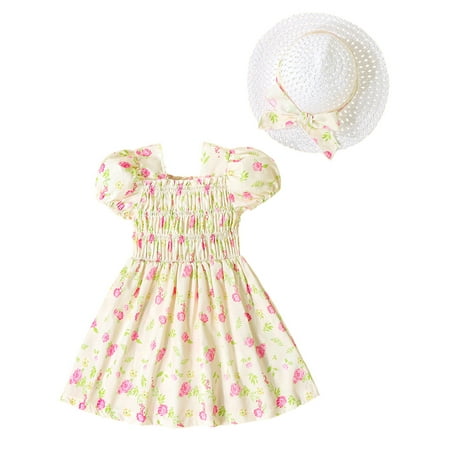 Musuos Baby Girls Floral Princess Party Dress A-Line Casual Dresses With Sun Hat
Musuos Baby Girls Floral Princess Party Dress A-Line Casual Dresses With Sun Hat